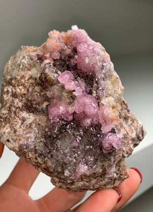 Pink Cobaltocalcite on Matrix - From Oumlil mine, Morocco