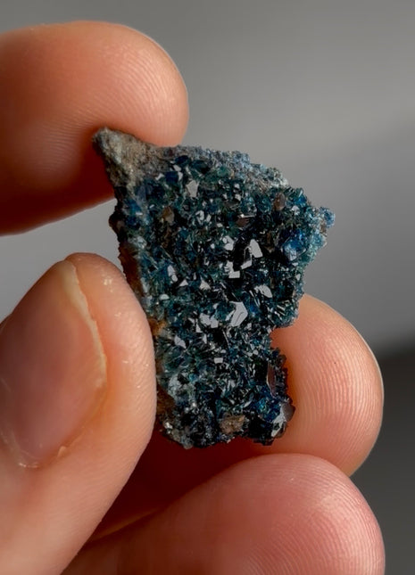 Blue Lazulite from Rapid Creek, Canada PM0622