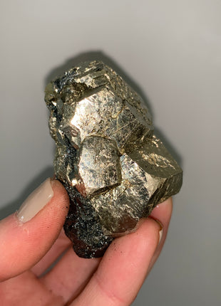 Pentadodecahedral Pyrite with Sparkly Hematite - Elba Island, Italy