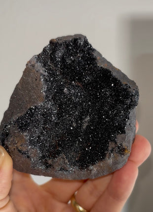 Black Galaxy Hematite Geode 🪐 PM1366