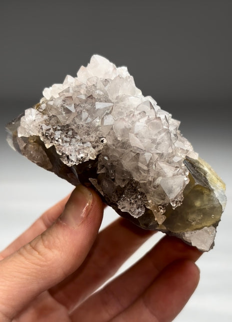Yellow Blue Fluorite with Quartz