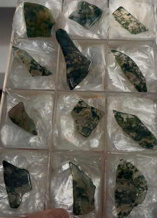 12 Pieces ! Transparent Moss Agate Lot