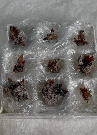 9 Pieces ! Red Topaz Specimens Lot