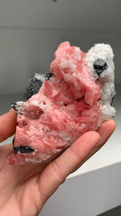 Pink Rhodocrosite with Quartz, Sphalerite