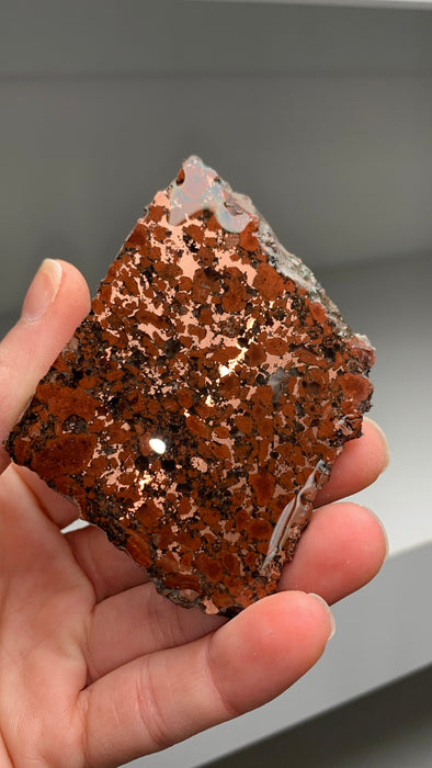 Wow ! Copper Ore with Red Conglomerate Specimen - From Keweenaw Peninsula, Michigan