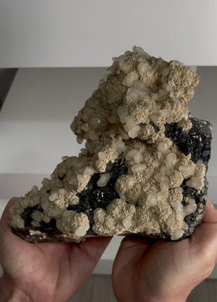 Wow ! Calcite with Barite and Black Sphalerite