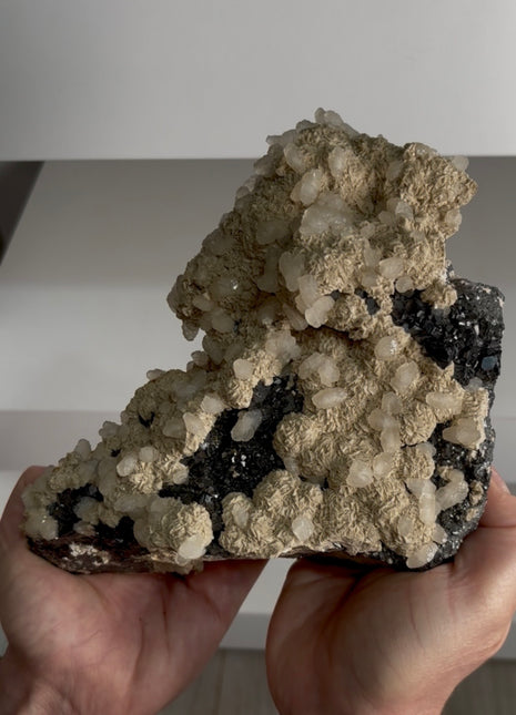 Wow ! Calcite with Barite and Black Sphalerite