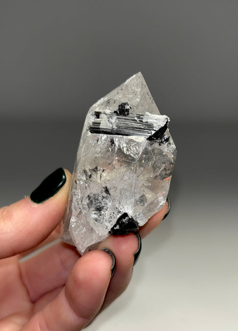 Black Tourmaline with Quartz