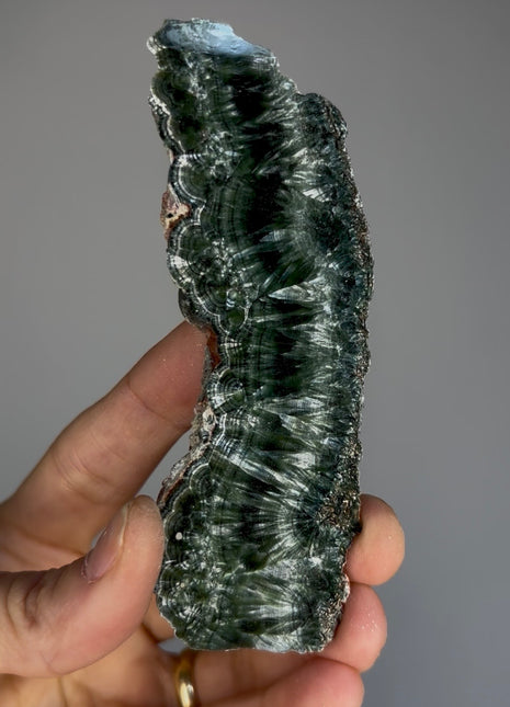 High Grade Chatoyant Green Seraphinite
