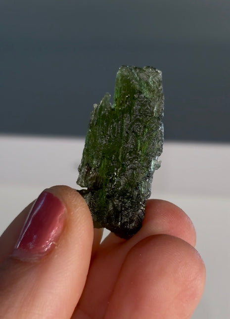 Green Moldavite from Czech Republic