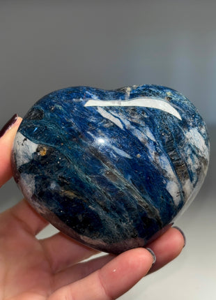 Ocean Blue Dumortierite with Quartz Heart