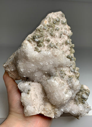 Stunning ! Rhodocrosite with Pyrite and Calcite - From Trepca Mine, Kosovo KOS002