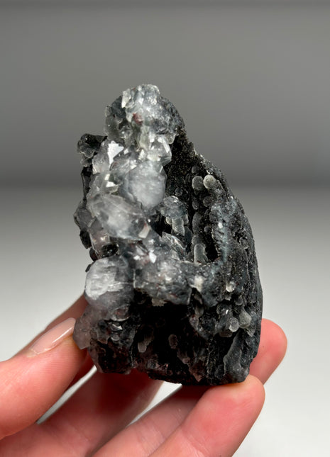 Wow ! Black Chalcedony with Apophyllite