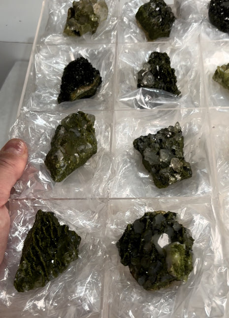 12 Pieces ! High Grade Green Epidote with Quartz Lot