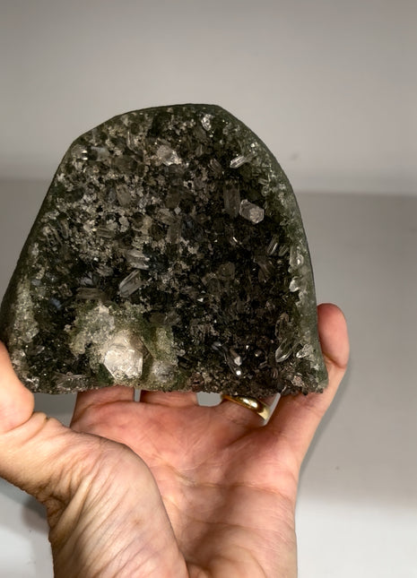 Himalayan Green Chlorite Quartz Geode