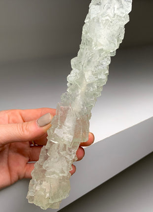 Green Halite Stalactite - From Lubin mine, Poland