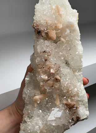 Very High Grade Apophyllite with Pink Stilbite and Red Heulandite # PM0217