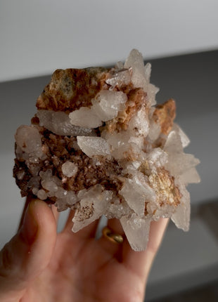 Unusual ! Rhodocrosite with Calcite