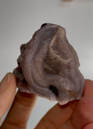 Unusual ! Amethyst after Chalcedony Specimen PM1321