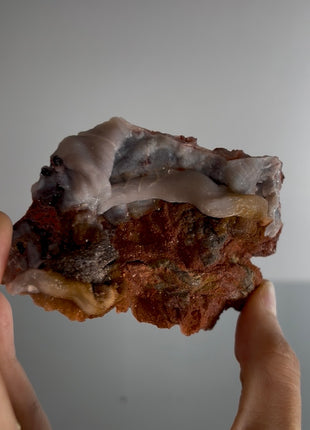 Unusual ! Amethyst after Chalcedony Specimen PM1042