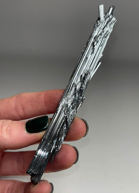 Silvery Stibnite from Wuning mine, China