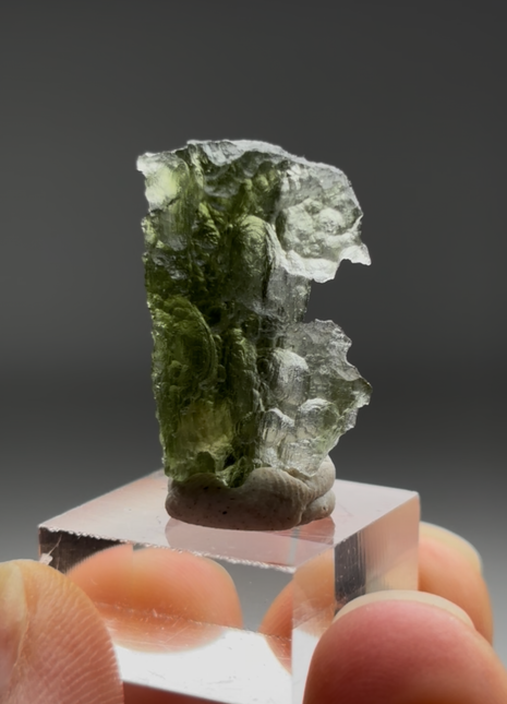 Green Moldavite from Czech Republic