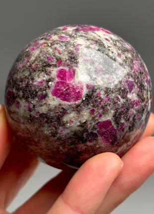 Rare ! Ruby with Biotite Quartz Sphere