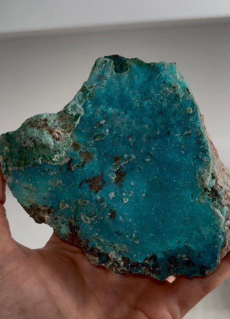 Druzy Blue Chrysocolla - Tenke mine, Congo