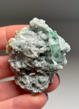 9 Pieces ! High Grade Green Apophyllite with Stilbite, Chalcedony