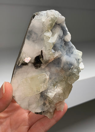 Snowy Chalcedony with Apophyllite and Pink Stilbite