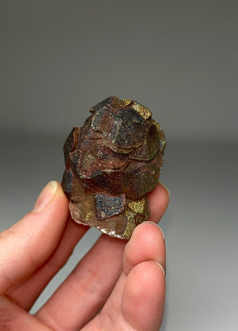 New Arrival ! Rainbow Pyrite with Calcite