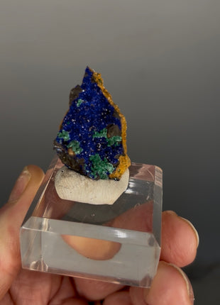 Sparkling Blue Azurite with Green Malachite Specimen