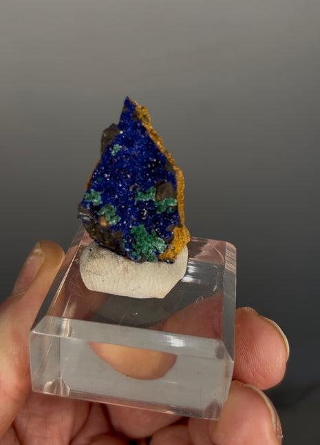 Sparkling Blue Azurite with Green Malachite Specimen