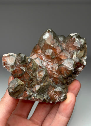Red Calcite with Chalcopyrite