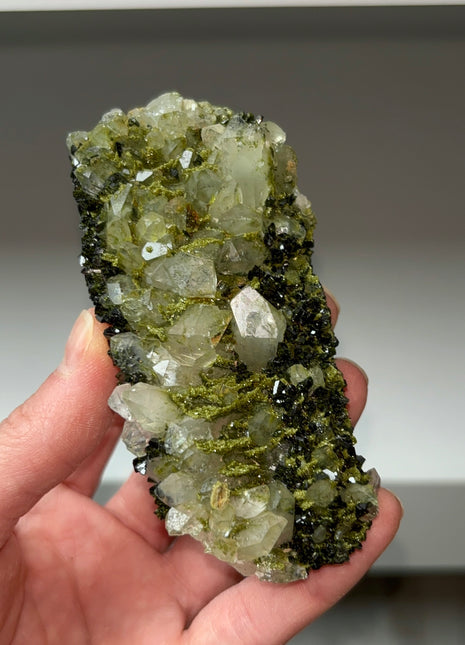 High Grade Forest Green Epidote with Quartz