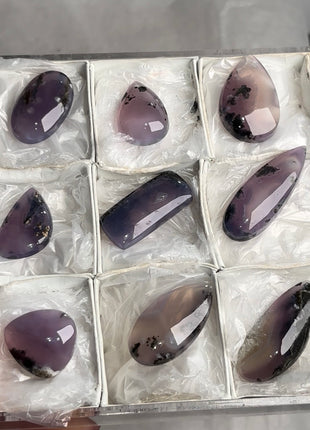 9 Pieces ! High Grade Purple Chalcedony Lot