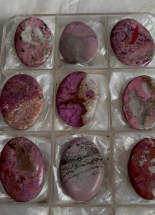 9 Pieces ! Pink Cobaltocalcite Palmstones Lot