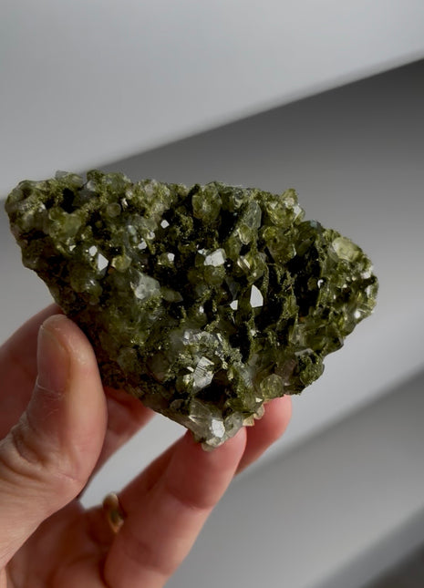 High Grade Forest Green Epidote with Quartz