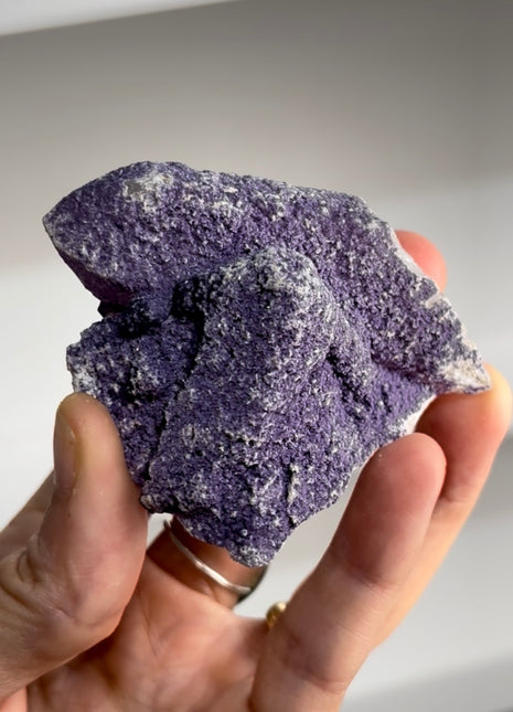 Charoite Color Octahedral Fluorite with Quartz