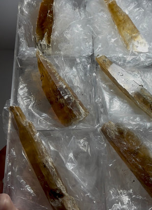 6 Pieces ! Honey Color Selenite Lot from Spain