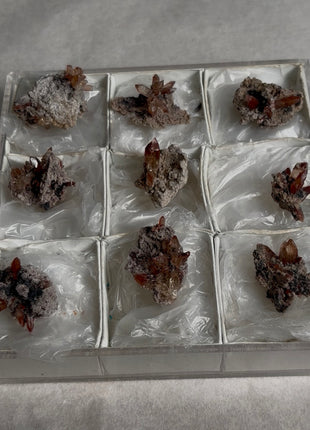 9 Pieces ! Red Topaz Specimens Lot