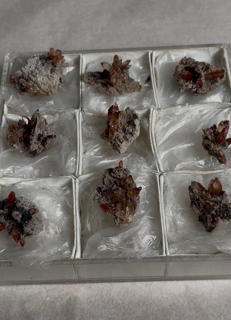 9 Pieces ! Red Topaz Specimens Lot
