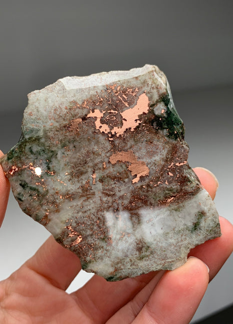 Copper Ore with Quartz, Epidote Specimen - From Keweenaw Peninsula, Michigan