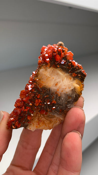 Red Vanadinite with Barite - From Midelt, Morocco