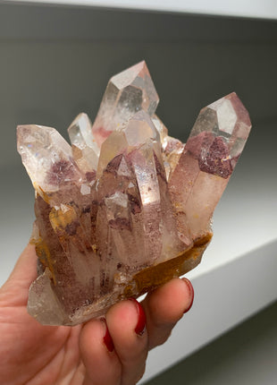 Sunset Hyaline Quartz with Amazing Phantoms # PM0196