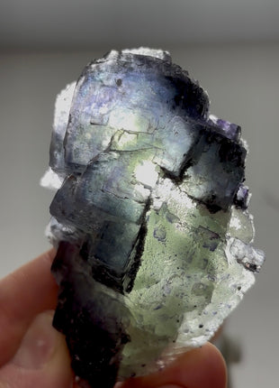 Green and Blue-Purple Secondary Fluorite PM0443