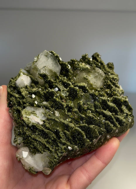 Forest Epidote with Quartz