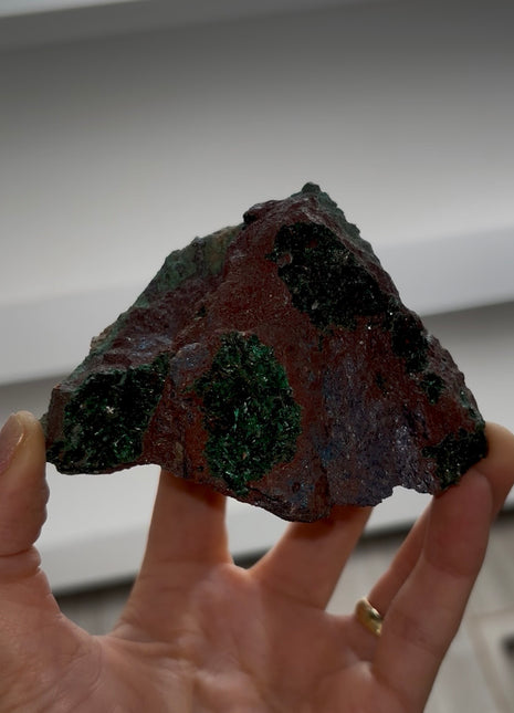 Rare ! Green Brochanthite Geode