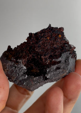 Velvety Red Hematite with Vanadinite Specimen PM1078