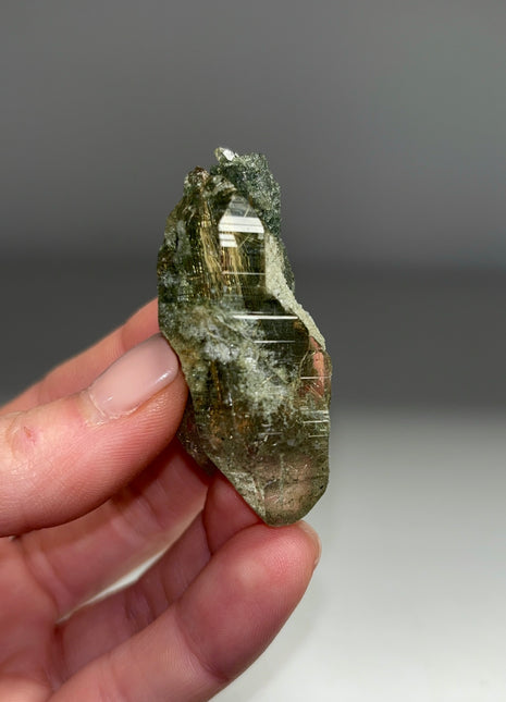 Rutile Green Chlorite Quartz - From Himachal Pradesh, Himalayas